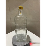 5 S1 clear glass bottles, 700ml capacity