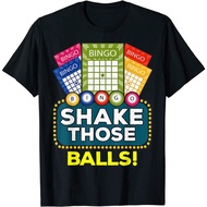 New Fashion Shake Those Balls Funny Bingo Player Tee Bingo Novelties T-Shirt
