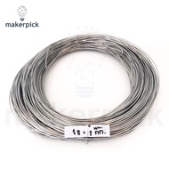 ลวดอลูมิเนียม Aluminium Wire ขนาด 2 mm ลวดอลูมิเนียมแท้กลม ลวดดัดบอนไซ ลวดอลูมิเนียมสีเงิน