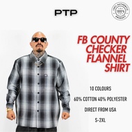 FB COUNTY CHECKER FLANNEL SHIRT 100% ORIGINAL CHICANO STREETWEAR