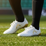 Meister White Gold Transparent Sole Football Boots | BONUS Shoe Bag | BONUS SOCKS | Bonus Skin Deker