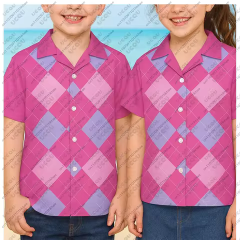 Kid Adult Hawaiian T Shirt Baby Saja Boys Kpop Demon Hunters Huntrix Tee Cosplay Casual Top Sweatshi