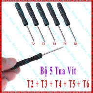 Set of 5 screwdrivers T2 + T3 + T4 + T5 + T6