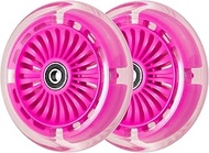 120mm 3-Wheeled Scooter Front Led Light Up Replacement Wheels, Kid Scooter Flashing Wheel Set for Mi
