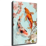 HUEDT Japanese graffiti on canvas - Modern home decor, 08x12 inch frame - Japanese art print for liv