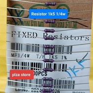 UNGU 10X Resistor 1k5 1/4w 1% original purple FIXED Quarter Resistor 1k5