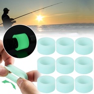1Pc Luminous Silicone Rod Stop Ring Fish Rod Handle Protective Case O-shaped Stop Ring Protector Ant