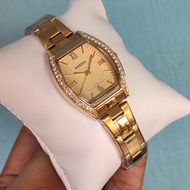 Teen Original Fossil ES3119 Stoned Diamond Day Display Vintage Classic Analog Non-Tarnish Actual Pic