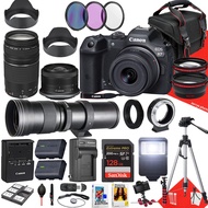 Canon EOS R7 Mirrorless Camera with 18-45mm, 75-300mm and 420-800mm Lens + 128 GB Memory + Hood + Mo