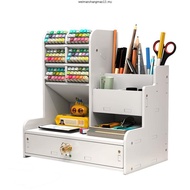 Wooden Stationary Storage Rack Pen Holder Box Rak Alat Tulis Rak Pen Rak Office Rak Sekolah
