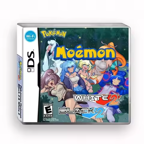 NDS Game Card Pokémon Moemon, Black 2 and White 2 US Version English Game