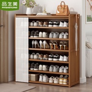 Bamboo Shoe Rack Multi-Layer Shoes Rack Storage Organizer Dustproof Shoe Cabinet Shoe Rack Cabinet S