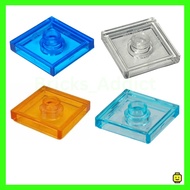 LEGO PARTS (GENUINE) 87580 Plate, Modified 2x2 with Groove and 1 Stud in Center (Jumper) (Trans-Colo