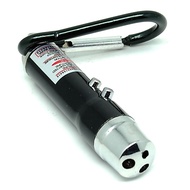 3 in 1 Red Laser Pointer 1mw 650nm + Flashlight & UV - Black