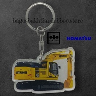 GANTUNGAN Komatsu Acrylic Keychain Excavator PC 200 Komatsu