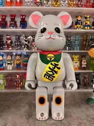 白色 發光 著燈 招財貓 bearbrick be@rbrick 400%