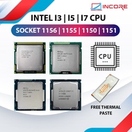 Intel G3260 I3-2100 I3-3220 I5-530 Socket 1156 / 1155 / 1150 / 1151 Pentium Celeron I3 I5 CPU Processor 2nd Gen 3rd Gen