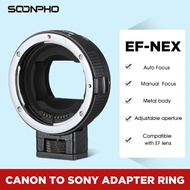 SOONPHO กล้องตัวแปลงเลนส์เลนส์ EF-NEX แบบเต็มเฟรมโฟกัสอัตโนมัติสำหรับ Sony Canon EF เลนส์ EF-S กับ E