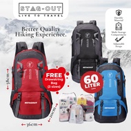 [Stag-Out] Waterproof Backpack Outdoor Nylon Large Capacity 60L Travel Beg Camping Hiking Bag Sports