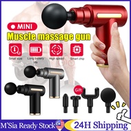 Massage gun Fascial gun 按摩枪 6 Speed Mini Massage Gun With 4 Head Compact Portable Muscle Relaxation 