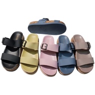 Bara Bara Rubber Slip-On Sandals with Two Buckles Wanita WS865(856)-B2GSPK (AD4)