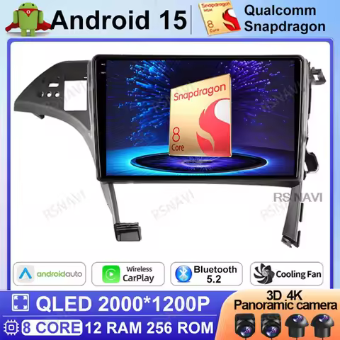 Android 15 Car Radio For Toyota Prius 3 XW30 2009 - 2015 Navigation Wireless Carplay Auto Autoradio 