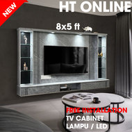 HT ONLINE 8ft Modern TV Cabinet Wall Mounted Tv Cabinet Hall Cabinet Hanging Tv Cabinet Living Room