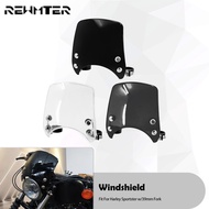 Motorcycle Adjustable Windshield Black Smoke Clear For Harley Sportster XL 1200 883 72 48 Iron 2004