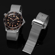 Watch Bracelet For Omega Seamaster Series 300 M Diving Watch Strap 007 Version Watch Band Diver3000m Stainless Steel Mesh Belt