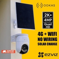 EZVIZ 4G SIM Solar 4MP Pan-Tilt Outdoor WiFi 6 Camera | Wi-Fi 6 + 4G Auto Switch | CB8 Lite & CB8 Li