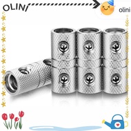 OLINI Car Audio Connector, Silver Brass Car Speaker Wire Terminal,  0GA 4GA 8GA Car Audio Modified C