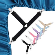 Popkozzi Bedsheet Clipper Bed Corner Holder Sheet Fasteners Mattress Cover Clips - Elastic Strap Adjustable (1Pc/3 Clips)