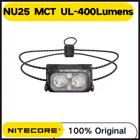 2025 New NITECORE NU25 MCT UL Rechargeable Headlamp 400Lumens Bulit-in 700mAH Battery