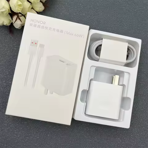 For Honor Original 66W EU/US Super Fast Charger 11V6A USB Type C Cable For Honor 90 80 70 60 SE 50 P
