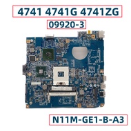 For Acer Aspire 4741 4741G 4741ZG Laptop Motherboard 09920-3 With N11M-GE1-B-A3 HM55 MB.PU001.001 MB