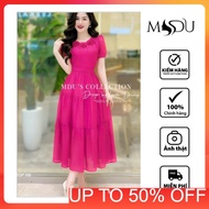 Lady Dress MDU2910 Light Flare with Flower Applique and Eye-catching Highlights from MDU K66-D1-2