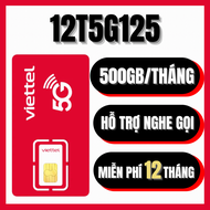 Sim 5G Viettel 1 Tỷ GB Truy Cập Không Giới Hạn Data Trọn Gói 12 Tháng Vào Mạng - Sim 6SD125 12SD125