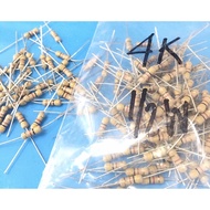 Resistor (Resistor) 4K 1/2 W (Value 4 Kohm 1/2 Watt) *Set Of 10