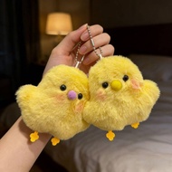 Super Cute Little Chicken Plush Hang Decorations Animal Doll Cartoon Lovely Key Buckle Schoolbag Pen