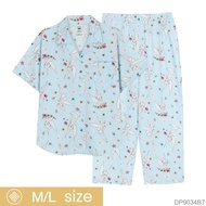 Josilins ชุดนอน ผู้หญิง ลิขสิทธิ์ Disney Peter Pan ลาย Tinker Bell ผ้าวูเว่น พลัสไซส์ ML LXL