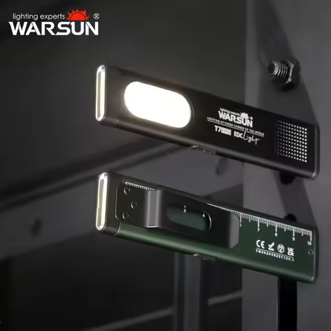 Warsun T7 LED Keychain Flashlight 650Lm Portable Mini Torch Light Pocket Lantern with Magnet Flood W