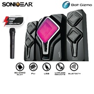 SonicGear Titan 9 BTMI Speaker With Wireless Microphone karaoke system FM, USB, SD CARD Free Wireless Microphone Woofer