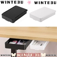 WINTE3U Table Shelf Storage Box, Space-saving Self-Adhesive Undertable Drawer,  Multifunction Large 