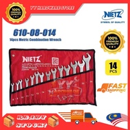 (100% original)NIETZ 8-24mm 14pcs Combination Wrench Spanner Set Heavy Duty Spanar Set Kunci Spanar
