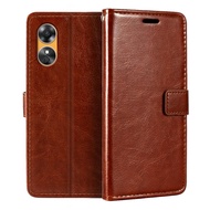 Case For OPPO A17 A17K CPH2477 CPH2471 Wallet Premium PU Leather Magnetic Flip Case Cover With Card 