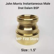 BSP 1.5 in INSTANTANEOUS JOHN MORRIS MALE INTERNAL THREAD FIRE ADAPTOR