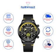 Đồng Hồ Nam Chính Hãng Mark Fairwhale FW006 Mặt Tròn Size 42mm Dây Da Thật Chống Nước 30M Phong Cách