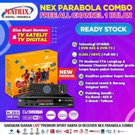 Receiver Nex Parabola Combo + STB DVB T2 Antena TV digital