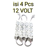 ISI 4 Pcs Lampu Led 3 mata 12 volt led kolong motor mobil modul 3 mata besar 3 watt 12 volt  / LED Modul 12 Volt variasi LAMPU KOLONG Motor Mobil  led variasi 12 VOLT waterproof