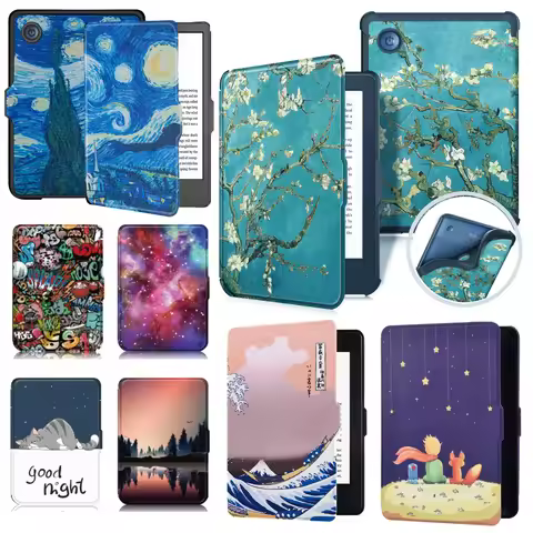 For Kobo Clara BW / Clara Colour 2024 Case 6 inch Auto Wake Sleep PU Leather Cover Soft Magnetic Ere